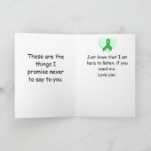 Lyme-Borreliose "Sachen, die ich nicht sage, dass" Karte (Innenseite)