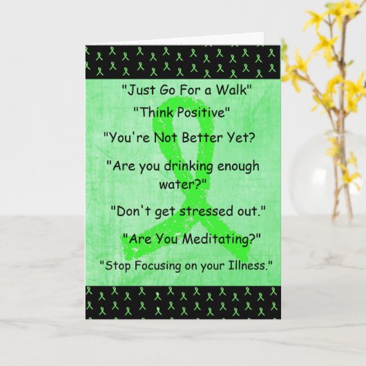 Lyme-Borreliose "Sachen, die ich nicht sage, dass" Karte (Gelbe Blume)