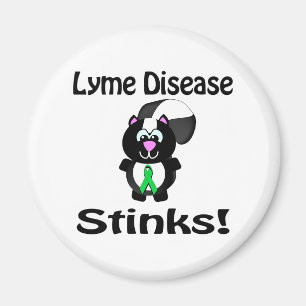 Lyme-Borreliose stinkt Skunk-Bewusstseins-Design Magnet