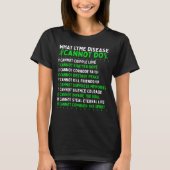 Lyme Disease Awareness Fighter Warrior Ribbon T-Shirt (Vorderseite)