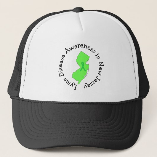 Lyme Disease Awareness in New Jersey Ribbon Hat Truckerkappe (Vorderseite)
