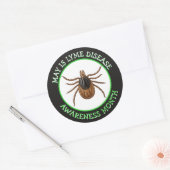 Lyme Disease Awareness Month | Deer Tick  Runder Aufkleber (Umschlag)