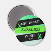 Lyme Disease Awareness Month Ribbon Magnet (Vorderseite/Rückseite)