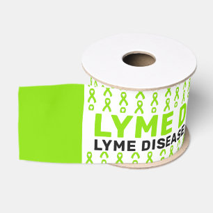 Lyme Disease Awareness Pattern Ribbon Ripsband