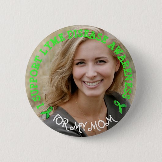 Lyme Disease Awareness Personalized Button (Vorderseite)