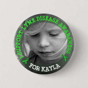 Lyme Disease Awareness Personalized Button