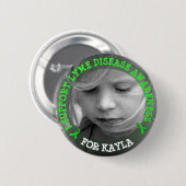 Lyme Disease Awareness Personalized Button (Vorne & Hinten)