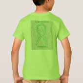 Lyme Disease Awareness Ribbon Angel Custom T-Shirt (Rückseite)