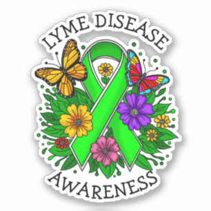 Lyme Disease Awareness Ribbon Aufkleber