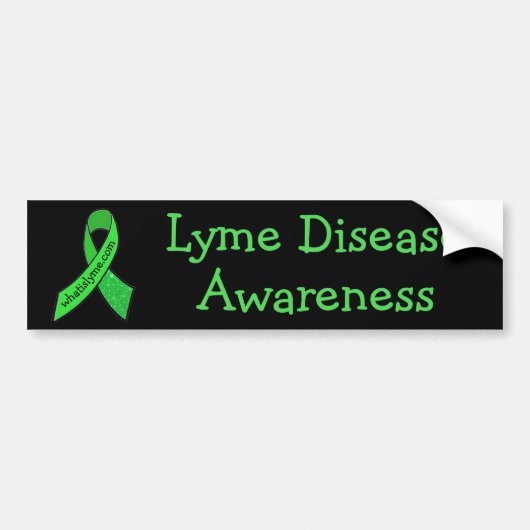 Lyme Disease Awareness Ribbon Autoaufkleber (Vorne)