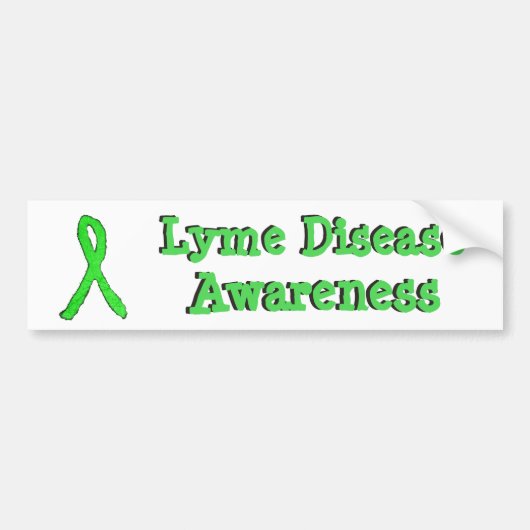 Lyme Disease Awareness Ribbon Autoaufkleber (Vorne)