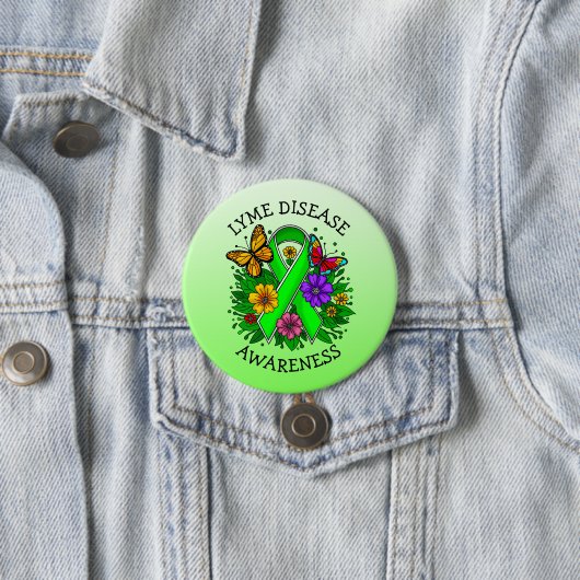 Lyme Disease Awareness Ribbon Button (Beispiel)