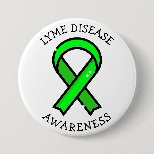 Lyme Disease Awareness Ribbon Button (Vorderseite)