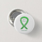 Lyme Disease Awareness Ribbon Custom Art Button (Vorne & Hinten)