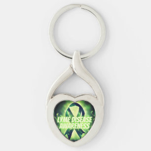 Lyme Disease Awareness Ribbon einzigartig entwicke Schlüsselanhänger