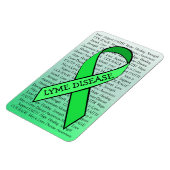 Lyme Disease Awareness Ribbon Green Magnet (Linke Seite)