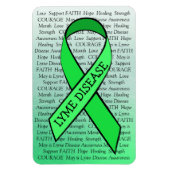 Lyme Disease Awareness Ribbon Green Magnet (Vertikal)