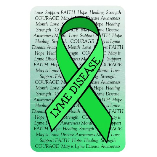 Lyme Disease Awareness Ribbon Green Magnet (Vertikal)