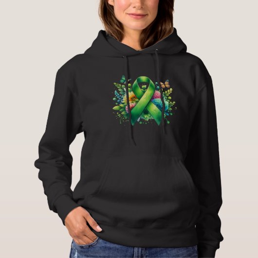 Lyme Disease Awareness Ribbon Hoodie (Vorderseite)