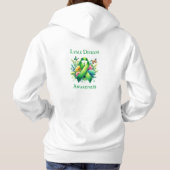 Lyme Disease Awareness Ribbon Hoodie (Rückseite)