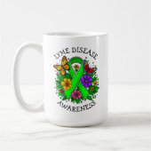 Lyme Disease Awareness Ribbon Kaffeetasse (Links)