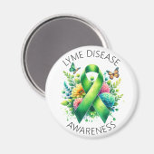 Lyme Disease Awareness Ribbon Magnet (Vorderseite/Rückseite)