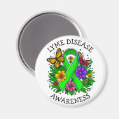 Lyme Disease Awareness Ribbon Magnet (Vorderseite/Rückseite)
