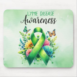 Lyme Disease Awareness Ribbon Mousepad