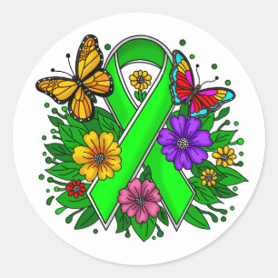 Lyme Disease Awareness Ribbon Runder Aufkleber