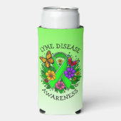 Lyme Disease Awareness Ribbon Selters Dosenkühler (Seltzer Vorderseite)