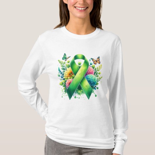 Lyme Disease Awareness Ribbon T-Shirt (Vorderseite)