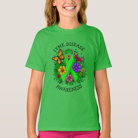 Lyme Disease Awareness Ribbon T-Shirt (Vorderseite)
