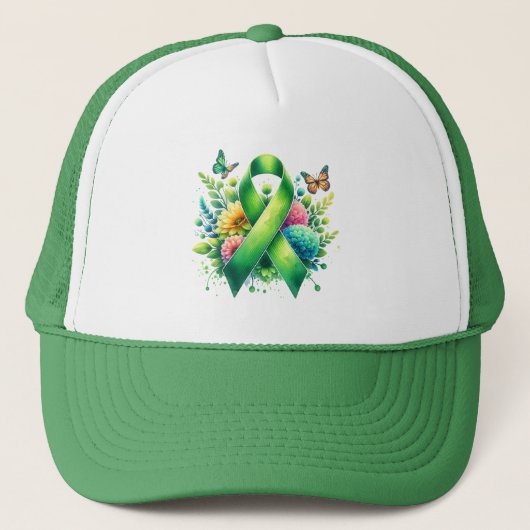 Lyme Disease Awareness Ribbon Truckerkappe (Vorderseite)
