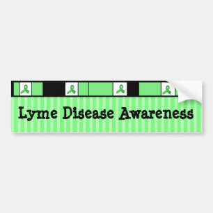 Lyme Disease Awareness Ribbons Autoaufkleber
