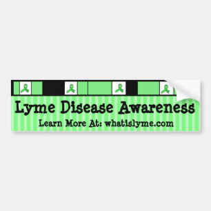 Lyme Disease Awareness Ribbons Autoaufkleber