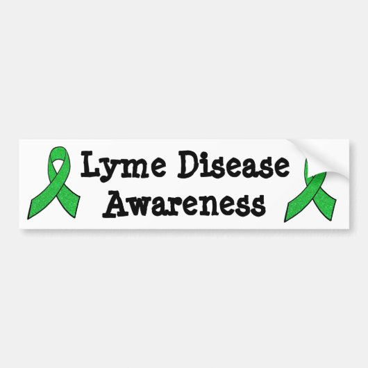 Lyme Disease Awareness Ribbons Autoaufkleber (Vorne)