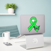 Lyme Disease Awareness Ribbons Butterfly Aufkleber (Laptop auf Schreibtisch)
