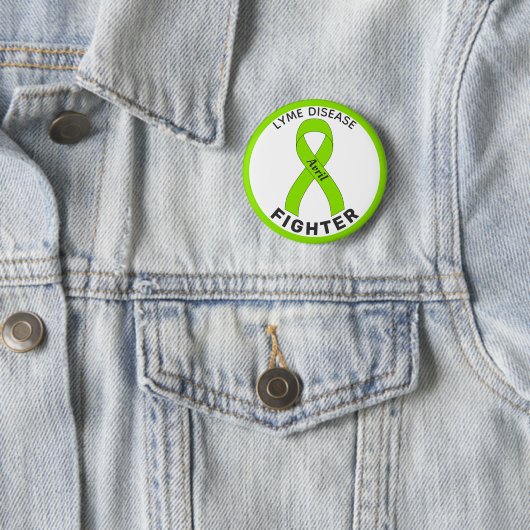 Lyme Disease Fighter Ribbon White Button (Beispiel)