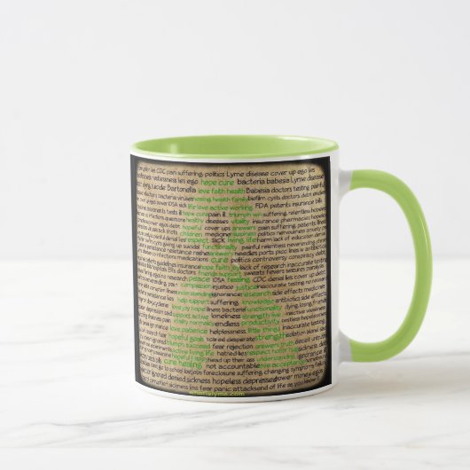 Lyme Disease Gefühls Awareness Coffee Tasse (Rechts)