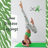 Lyme Disease Green Ribbon Awareness Yoga Leggings