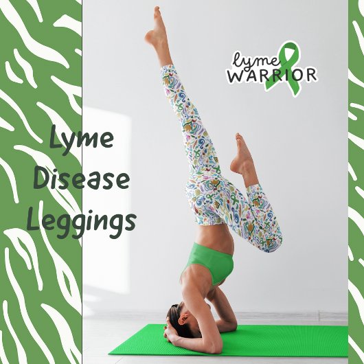 Lyme Disease Green Ribbon Awareness Yoga Leggings