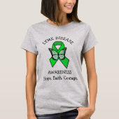 Lyme Disease Hope Faith Courage T-Shirt (Vorderseite)