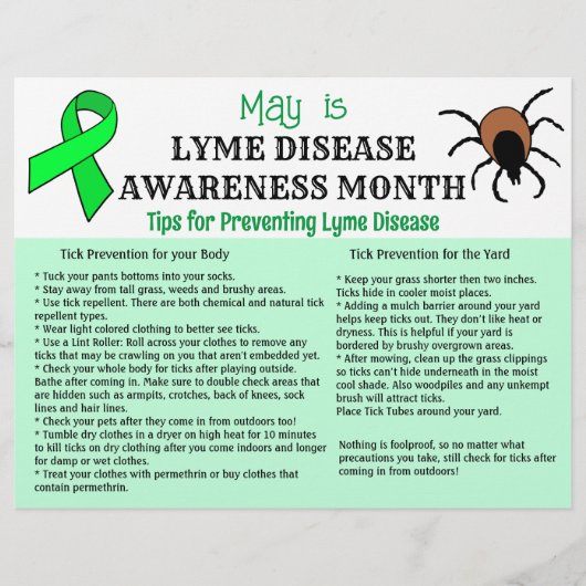 Lyme Disease Prevention Educational Flyer (Vorne)