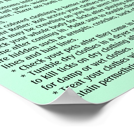 Lyme Disease Prevention Educational Poster (Ecke)