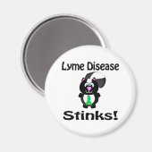 Lyme Disease stinks Skunk Awareness Design Magnet (Vorderseite/Rückseite)