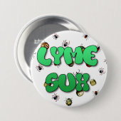 Lyme Disease SucksTicks-Schaltfläche Button (Vorne & Hinten)