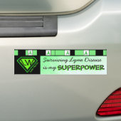Lyme Disease Warrior Superpower Autoaufkleber (Auf Auto)