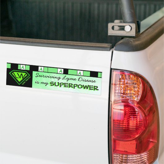 Lyme Disease Warrior Superpower Autoaufkleber (Auf Lkw)