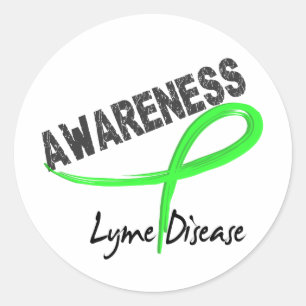 Lyme-Erkrankung Bewusstsein 3 Runder Aufkleber