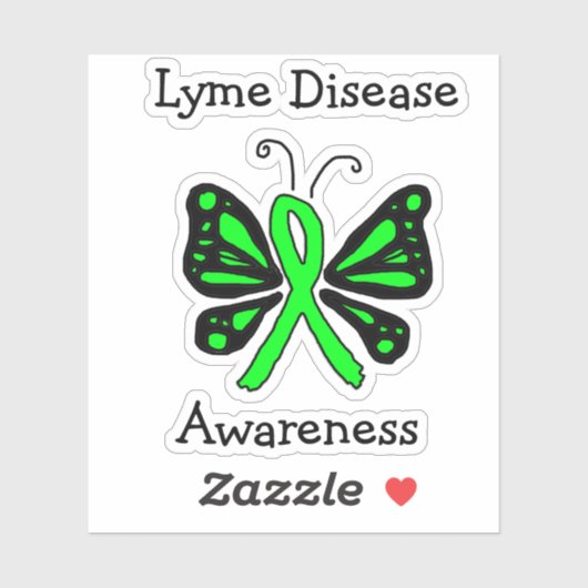 Lyme-Erkrankung Bewusstsein Aufkleber (Blatt)
